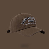 Daiiibabyyy America Style Retro Grey Cap Female Sun Basball Cap 2023 New INS Brand Sun Visor  Hat Face Small Spring and Summer Baseball Hat