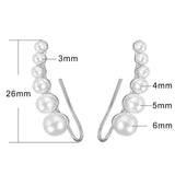 Daiiibabyyy Long Dipper Ear Hook Clip Climbing Earring for Women Shiny Zirconia Rose Gold Color Ear Cuff Earing Gift Fashion Jewelry E527