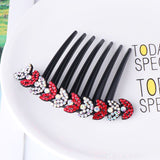 Daiiibabyyy Vintage Flower Crystal Hairclips Fashion Hair Combs Plastic Shiny Hairpins for Women Hair Accessories Bun Headdress