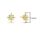 Daiiibabyyy Dainty Mini Star Ear Piercing Stud Earrings for Women Gold Color Zircon Flat Helix Lobe Popular Stacking Fashion Jewelry E372