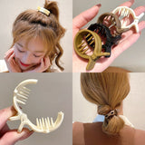Daiiibabyyy Coiled Hair Clip High Ponytail Fixed Artifact Horsetail Shark Hairpin Behind The Head Female Hair Clip Claw Clip 2023 New