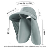 Daiiibabyyy Unisex Detachable 4PCS Large Brim Bucket Hat Women Men Mesh Hiking Fishing Cap Summer Sunscreen Panama Face Neck Protection Hat