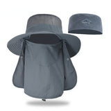 Daiiibabyyy Double Top design 4PCS Design Bucket Hats women men big brim hiking cap Detachable mesh couple fishing hat foldable sun hat 9216