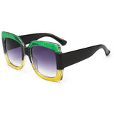 Daiiibabyyy Luxury Italy Brand Oversized Square Sunglasses Women Retro Brand Designer Big Frame Sun Glasses Female Green Red oculos