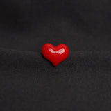 Daiiibabyyy 2Pcs Cartoon Red Small Heart Enamel Brooch Pins Cute Women Brooch Denim Jackets Lapel Pin Decoration Badge Fashion Jewelry Gift