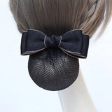 Daiiibabyyy Bow Hair Clip Elegant Hotel Bank Net Yarn Hair Bun Maker Hairpins Korea Nurse Professional Hair Net Cover Snood Hair Accessories