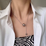 Elegant Big Round Ball Pearl Choker Necklace Clavicle Chain Advanced Fashion Necklace for Women Wedding Jewelry Collar 2022 New daiiibabyyy