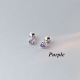 Daiiibabyyy 1 Pair Fashion Crystal Love Heart Stud Earrings for Women Trendy Party Wedding Ear Jewelry Gifts
