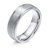 Daiiibabyyy Basic 6MM Wide Wedding Engagement Bands Rings for Men, Matte Surface Stainless Steel Male Finger Gift Jewelry US Size