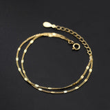 Daiiibabyyy Stainless Steel Layered Golden Pendant Bracelet For Women Retro Punk Gothic Portrait Coin Cross Pearl Bracelet Jewelry