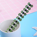Daiiibabyyy 12 Pcs Butterfly Diamond Plum Hair Clips Mini Hairpin Small Flowers Hair Clip Bangs for Children Crystal Girls Hair Accessories