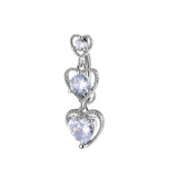 Snake Belly Button Ring Dangle Navel Piercing Ring Heart Belly Ring Zircon Navel Ring Body Piercing Jewelry Umbilical Pircing daiiibabyyy