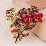 Daiiibabyyy Women Butterfly Crystal Rhinestone Hair Clips Girl Flower Big Barrettes Hair Pins Hair Accessories Hairstyle Design Styling Tool