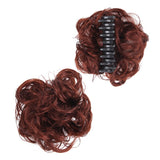Daiiibabyyy Fashion Wig Hair Claw Bun Messy Scrunchies Hairpiece Accessories Claw Clip Chignon Curly Fake Hair Elastic Hair Band for Women