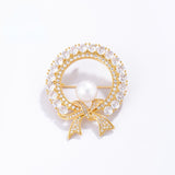 Korean Fashion bow flower brooch Pearl Brooches Broches Women Accessories Hijab Lapel Pin Badge Brooch Jewelry Luxury daiiibabyyy
