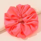Daiiibabyyy Fashion Large Satin Scrunchies Big Size Elastic Rubber Hair Band Women Gilrs Ponytail Holder Hair Ties Oversized Rayon Hair Rope
