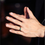 Daiiibabyyy Minimalist Popular New In Rings For Men Jewelry Emerald Zirconia Plated In Gold Fashion Cheap Items Free Shipping