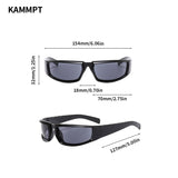 Daiiibabyyy New in Y2k Punk Sunglasses Men Women Trendy Fashion Outdoor Mirror Shades Eyewear Popular Ins Cycling Goggle Sun Glasses