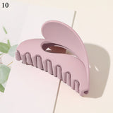 New Korean Fall And Winter Milk Tea Color Brown Acrylic Hair Claws Clips Multicolored Geometrical Matte Hair Clip Accessories daiiibabyyy
