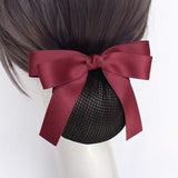 Daiiibabyyy Bow Hair Clip Elegant Hotel Bank Net Yarn Hair Bun Maker Hairpins Korea Nurse Professional Hair Net Cover Snood Hair Accessories