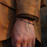 Daiiibabyyy Cross Bracelets For Men Friends Gift Bone Chain Accessories Mexico Hip Hop Luxury Fashion Jewelry Titanium Steel Free Shipping