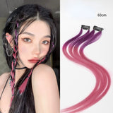 Daiiibabyyy Women Hair Extension Tools Seamless Braided Hair Rope Ponytail Braid Twist Color Hanging Ear-dye Hair Pieces Hanging Ear-dye Wig
