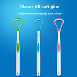 Daiiibabyyy 1pc Tongue Scraper Soft Silicone Tongue Brush Cleaning The Surface of Tongue Oral Cleaning Brushes  Cleaner Fresh Breath Health
