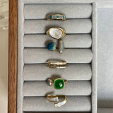 Vintage Personality Europe And American Emerald Ring For Women Design Sense Of Senior Sense Ring Fashion Jewelry wholesale gift daiiibabyyy