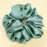 Daiiibabyyy Fashion Large Satin Scrunchies Big Size Elastic Rubber Hair Band Women Gilrs Ponytail Holder Hair Ties Oversized Rayon Hair Rope