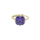 Daiiibabyyy Geometric Tear Drop Square Single Cubic Zirconia CZ Simple Colorful Stone Engagement Ring For Women