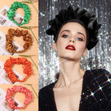 Daiiibabyyy 2023 Big Ruched Headband Bezel Lady Simple Solid Color Satin Wrinkled Hair Hoop Hairband Headband Hair Accessories for Women