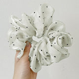 Daiiibabyyy Large Organza Scrunchies Polka Dot Net Yarn Hair Rope for Women Girls Oversize Hair Scrunchie Spring Hair Accessories
