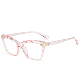 Daiiibabyyy Luxury Cat Eye Glasses Fashion Ladies Optical Spectacle Eyeglass Resting Lenses Decorative Eyewear Optical Glasses for Female