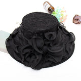 Europe and American New Foldable Women Caps Soft Lace Bow Bucket Hats Summer Outdoor Sun Protection Sun Hat Gorros daiiibabyyy