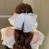 Daiiibabyyy Sparkling Bead Slice Bowknot Spring Clip Versatile Yam Hair Pins and Clips New in Ornaments for Women's Hair Party Gift