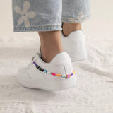 New Korean Fashion Colorful Y2k Jewelry For Women/Men Hand-woven Beaded Shoe Chain Kpop Simulated Pearls Foot Accessories Bijoux daiiibabyyy