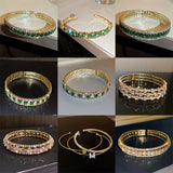 Daiiibabyyy Lots Bracelet For Women Lnlaid Colored Zircon Emerald Unisex  Luxury Jewelry Free Shipping New Users Bonus