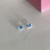 Daiiibabyyy Mini Colorful Heart Ear Cartilage Piercing Lobe Stud Earring for Women Y2k Accessories Tragus Rook Helix Flat Ear Jewelry KAE312