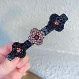 Daiiibabyyy Double Layer Bangs Hair Clip Black Headwear Women Girl Cute Barrettes Hairgrip Styling Braided Fashion Hairpins Hair Accessories