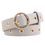 Leather Belts for Women Fashion Jeans Classic Retro Simple Round Buckle Female Pin New Denim Dress Sword Goth Luxury Punk Gothic daiiibabyyy