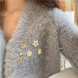 Set Imitation Pearl Rhinestones Pin Coat Clothes Accessories Gift Prevent Exposure Brooches for Women daiiibabyyy