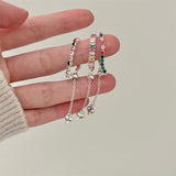 Daiiibabyyy Delicate Shinning Colorful Zirconnia Adjustable Rings For Women Korean Style Simple Fashion Jewelry Ring