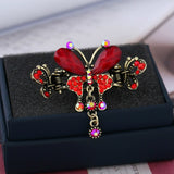 Daiiibabyyy Women Butterfly Crystal Rhinestone Hair Clips Girl Flower Big Barrettes Hair Pins Hair Accessories Hairstyle Design Styling Tool