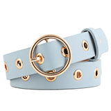 Leather Belts for Women Fashion Jeans Classic Retro Simple Round Buckle Female Pin New Denim Dress Sword Goth Luxury Punk Gothic daiiibabyyy