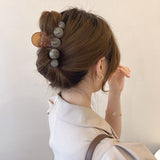 Daiiibabyyy Acrylic Ball Hair Claws Planet Claw Clips for Women Thin Thick Curly Hair Large Size Barrette Crab Ladies Hair Accessories