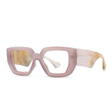 Vintage Square Big Frame Glasses Frame Fashion wood frame glasses Female Transparent Optical Green Eyeglasses daiiibabyyy