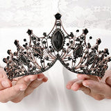 Daiiibabyyy 3 Colors Rhinestone Crystal Bride Crown Hair Accessories for Women Wedding Birthday Gift Girl Princess Hair Jewelry Tiara