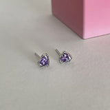 Daiiibabyyy Mini Colorful Heart Ear Cartilage Piercing Lobe Stud Earring for Women Y2k Accessories Tragus Rook Helix Flat Ear Jewelry KAE312