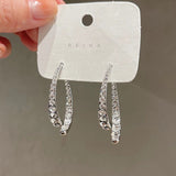 Earrings Diamond Dangler For Women Stick Drop Zircon Ear Cuffs Girls Gold/Silver Color Rhinestone Earring wedding Jewelry