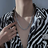 Daiiibabyyy Width 4MM 316L Stainless Steel Imperial Chain Necklace Fashion Man Necklace Hip Hop Rock Jewelry Men's Chain Wholesale